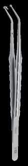 Micro Forceps COOLEY, micro serrated, atraumatic (with suture plate)