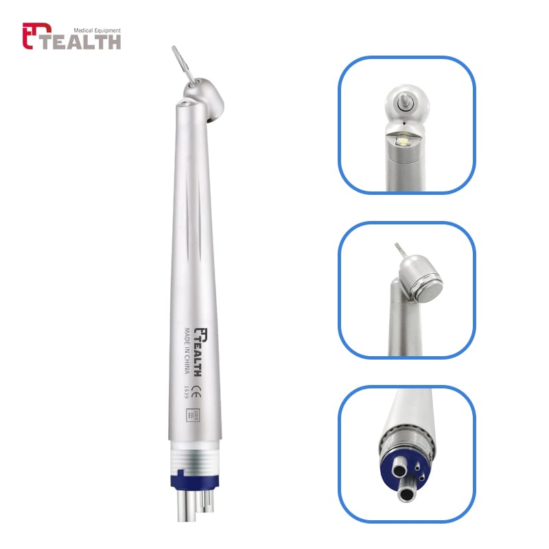 Tealth CK45L 45° Degree Turbine LED Light E-generator High Speed handpiece – Tealth Foshan Medical Equipment Co., Ltd, Handpieces and Contra-Angles