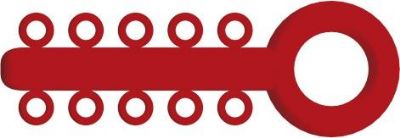 Mini Ligature O - Ties Red - PK/1000