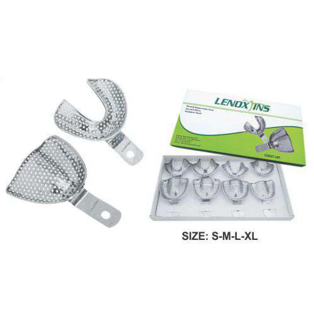 Impression Trays Edentulous Perforated Set of 8 – LENOX INS - Lensur Instruments Ltd., Impression Trays