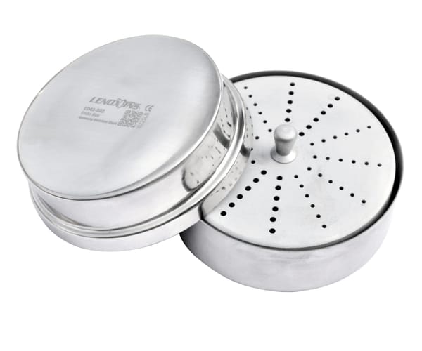 Aluminium Endo Box Round Shape 1.7mm 48 Holes 2.4mm Holes Stainless Steel