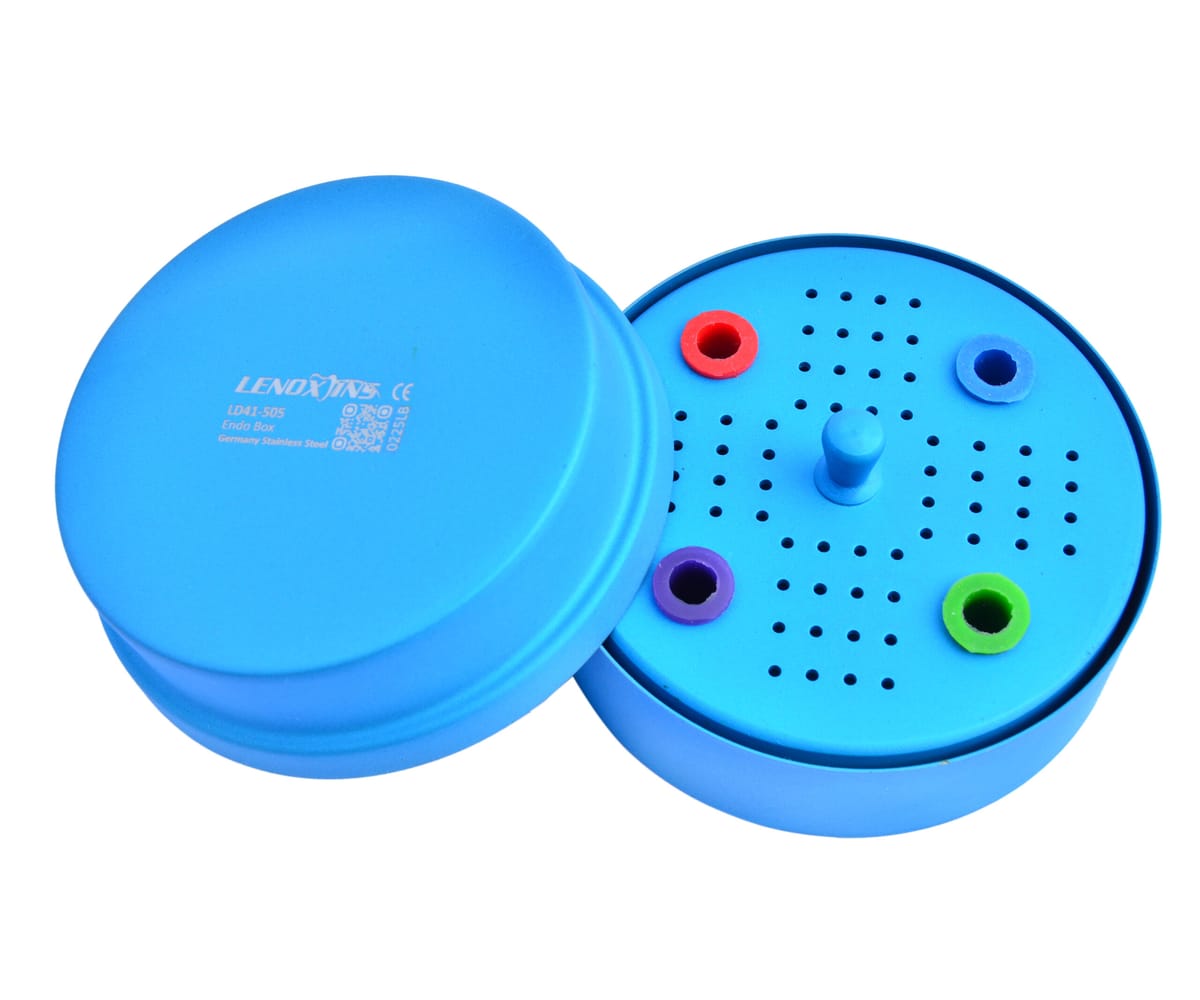 Aluminium Endo Box Round Shape 2mm With Holes Teflon Coated – LENOX INS - Lensur Instruments Ltd., Zubehör für Wurzelbehandlung
