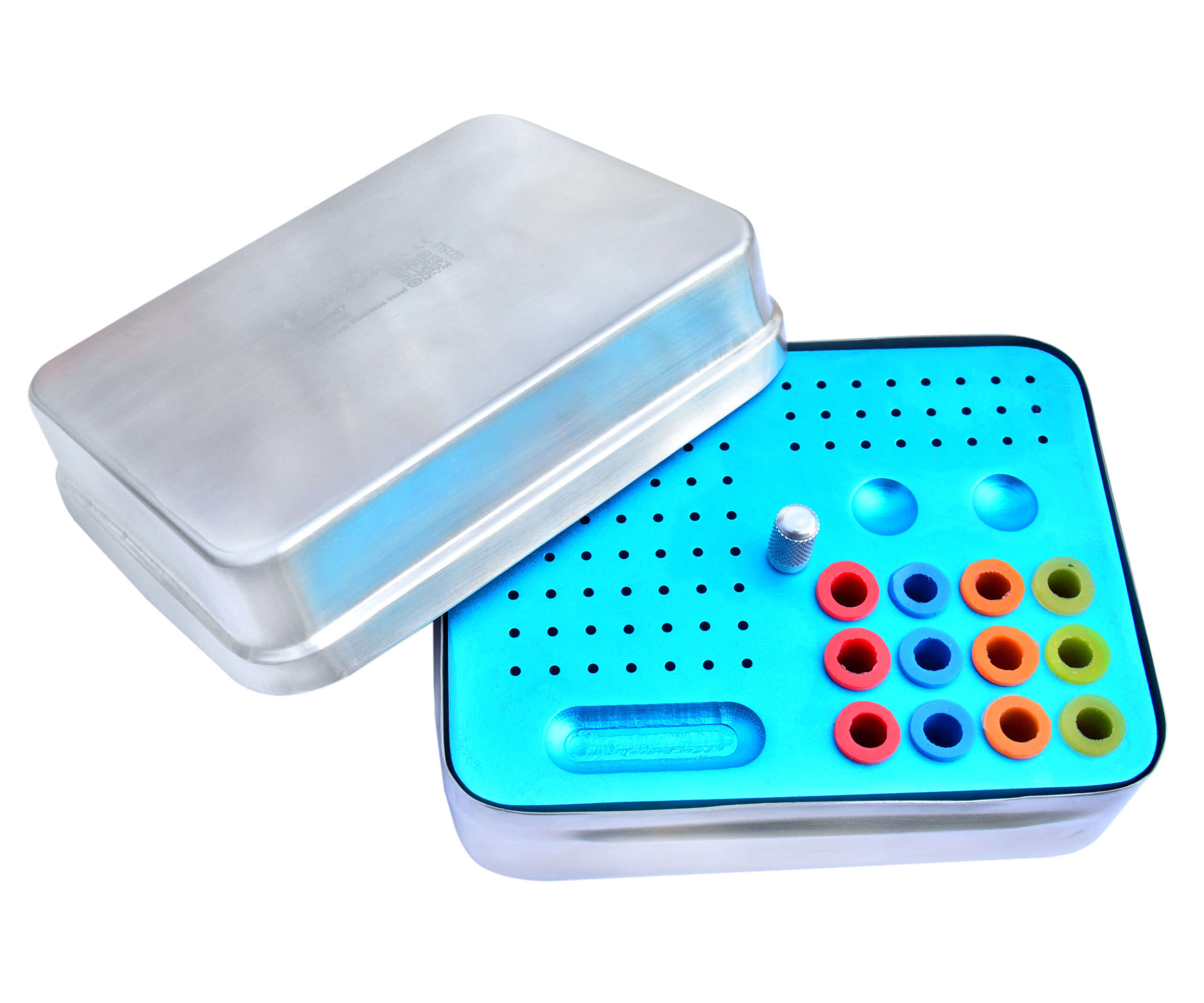 Aluminium Endo Box Autoclavable 87 Holes 2mm