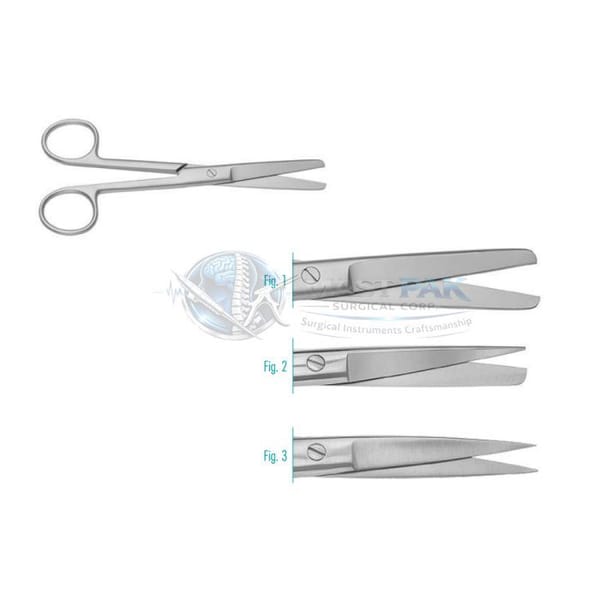 Standard Scissor – Fig. 2 (sharp/blunt), straight 115mm, 4½″