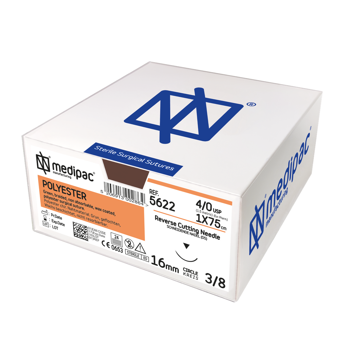 POLYESTER - 5122DT – MEDIPAC S.A., Nahtmaterial & Nadeln