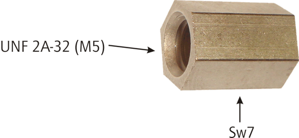 Nippelverbinder Gewinde M5/M5-Messing SW7 9341.601