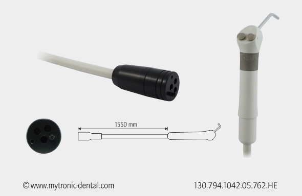 Seringue MC 3FP coudée avec tuyau – côté assistante – MYTRONIC GmbH, Seringues et pistolets distributeurs