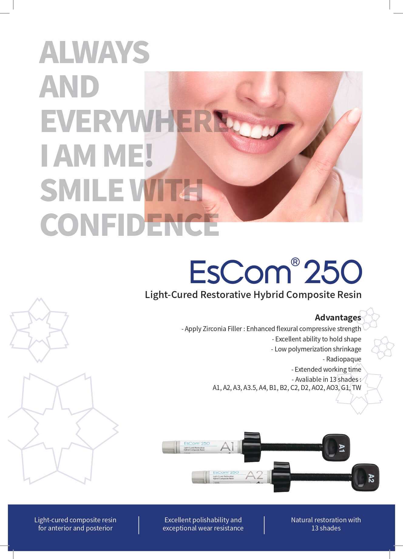Φυλλάδιο Σύνθετης Ρητίνης Spident EsCom 250 – Neodent, Dental Composites