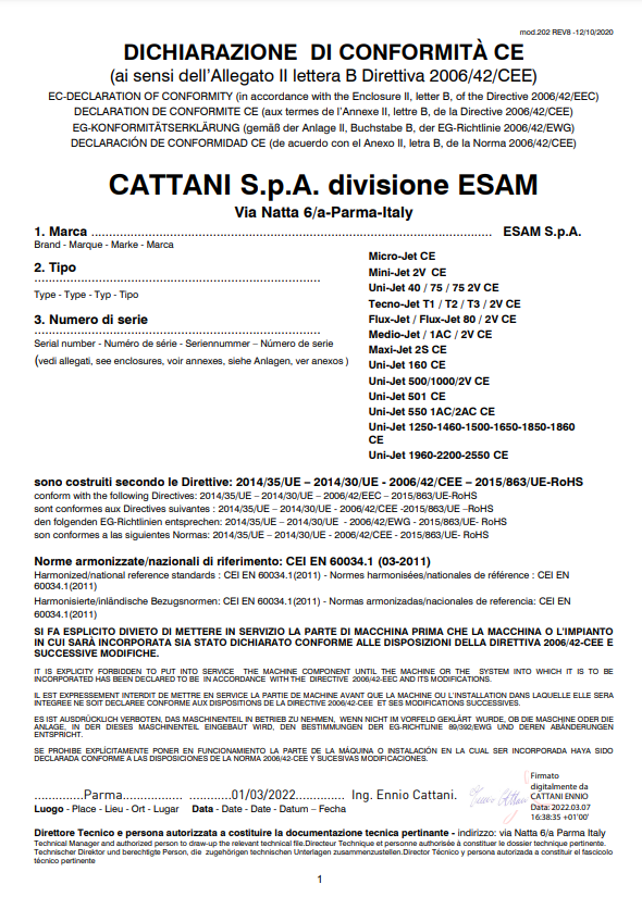 Cattani CE TECNO JET
