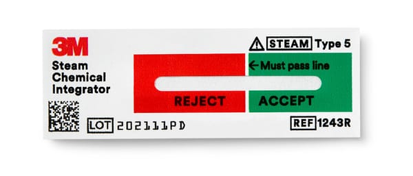 Attest™ Steam Type 5 Chemical Integrator with Extender & Adhesive 1243RA