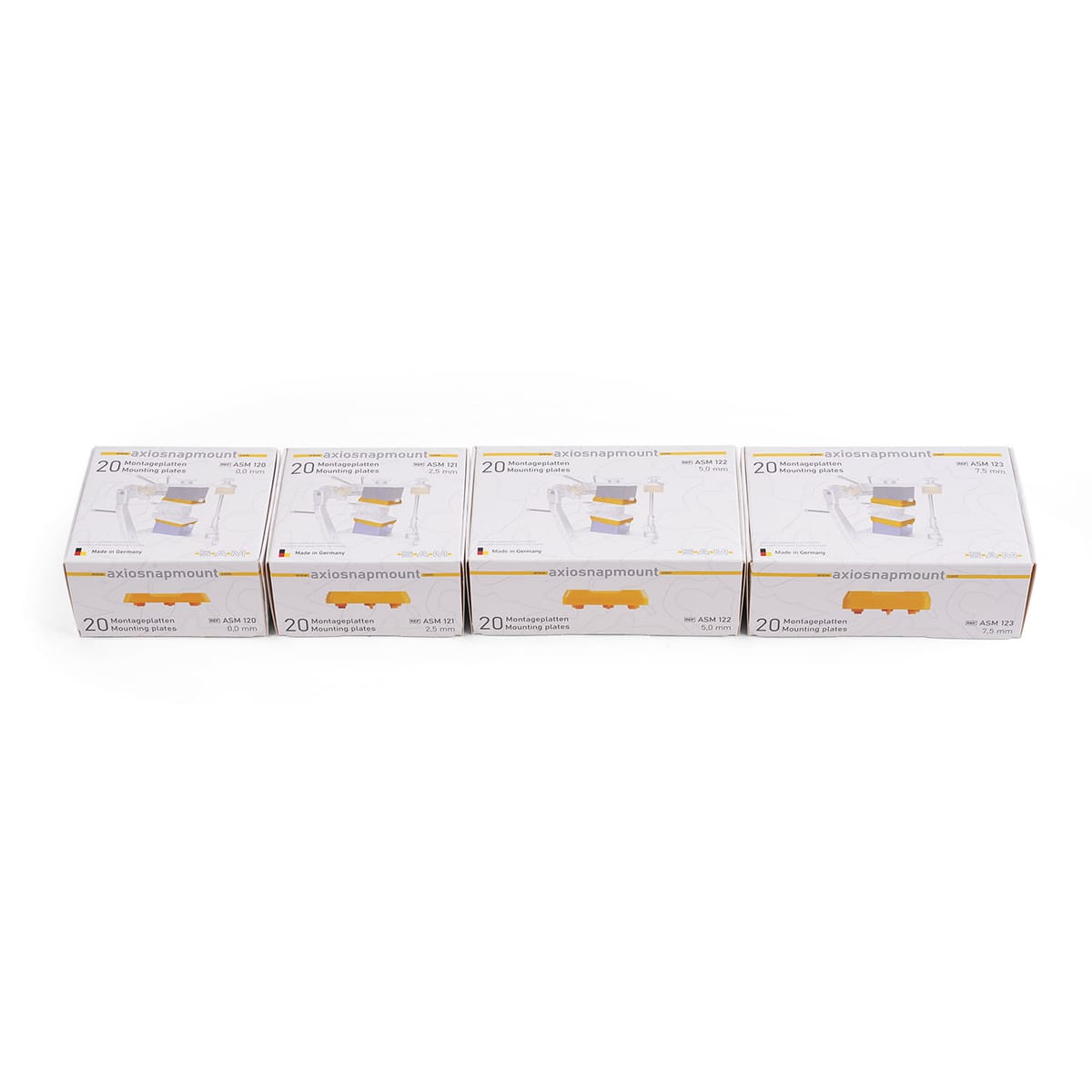AxioSnapMount® Montageplatten Kombipack (je 20 Stk.) – SAM