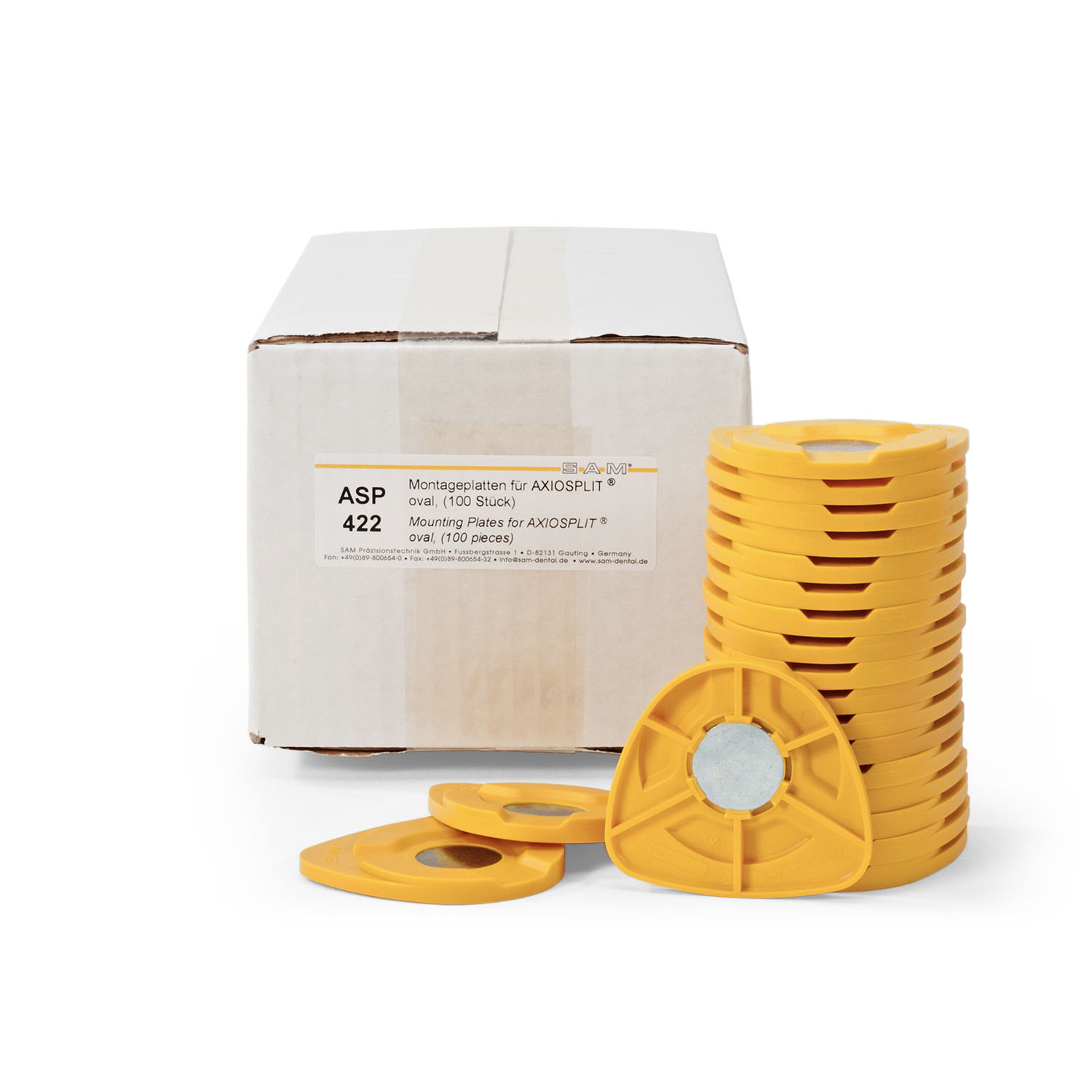 Montageplatten für AXIOSPLIT®, oval BP (100 Stk.)