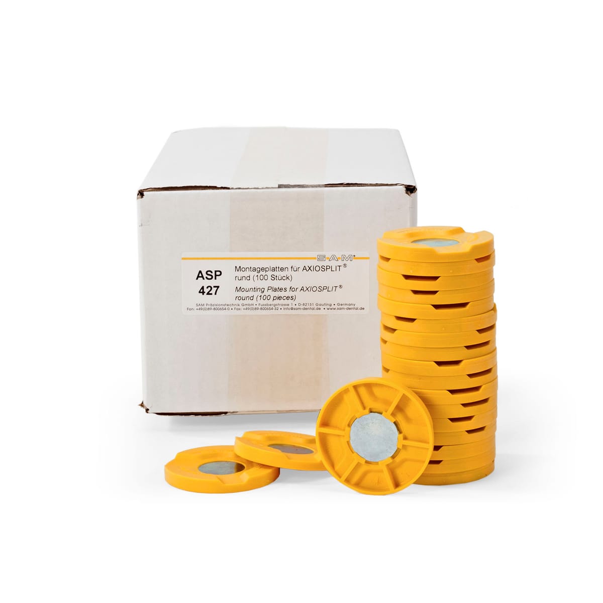 Montageplatten für AXIOSPLIT®, rund BP (100 Stk.) – SAM