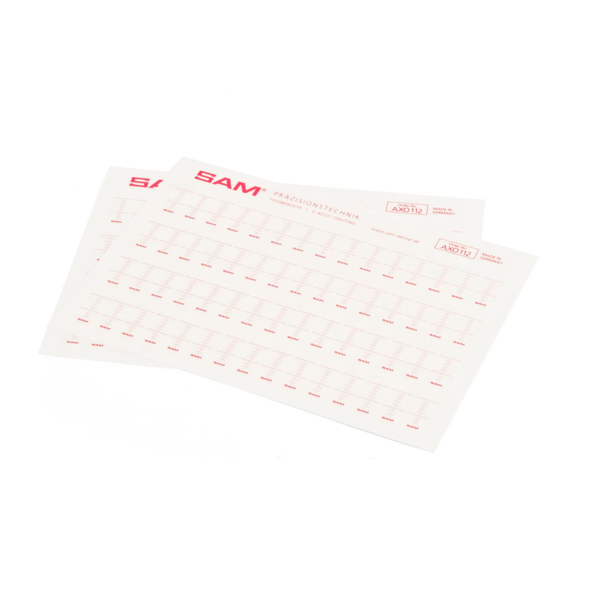 Kalibrier-Etiketten rot (2 Blatt) – SAM