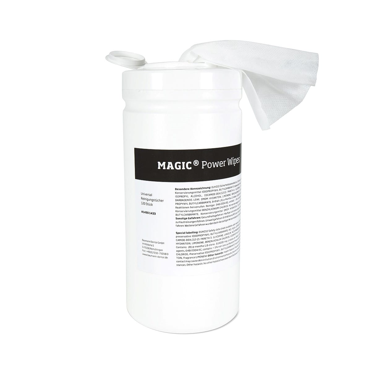 Magic® Power Wipes (120 pcs.) 1490 1433 – Baumann Dental, Multi-Purpose Wipes