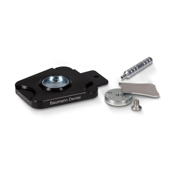 Splitex¹ compat. Adjusting base plate - Artex¹ Carbon - without magnet – Baumann Dental, Articulators & Facebows
