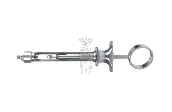 Zylinderampullenspritze EasyClean CRAW Edelstahl - metrisches Gewinde