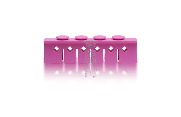 Silikon Niederhalter 3029-S + CLIP-S 6 Instrumente - pink