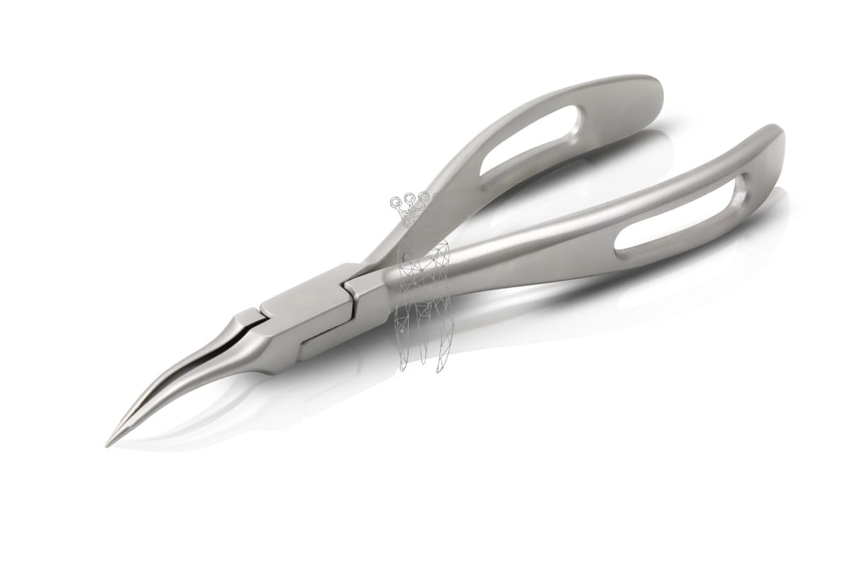 Rootator 20° Wurzelrest-, Splitterzange feine lange RH Spitzen – Carl Martin, Special Extraction Forceps