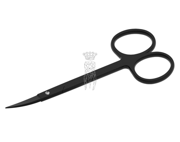 Zahnfleischschere BlackPlasma geb. 12cm mit grossen Ringen