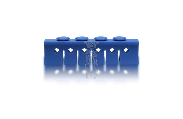 Silikon Niederhalter 3029-S + CLIP-S 6 Instrumente - hellblau