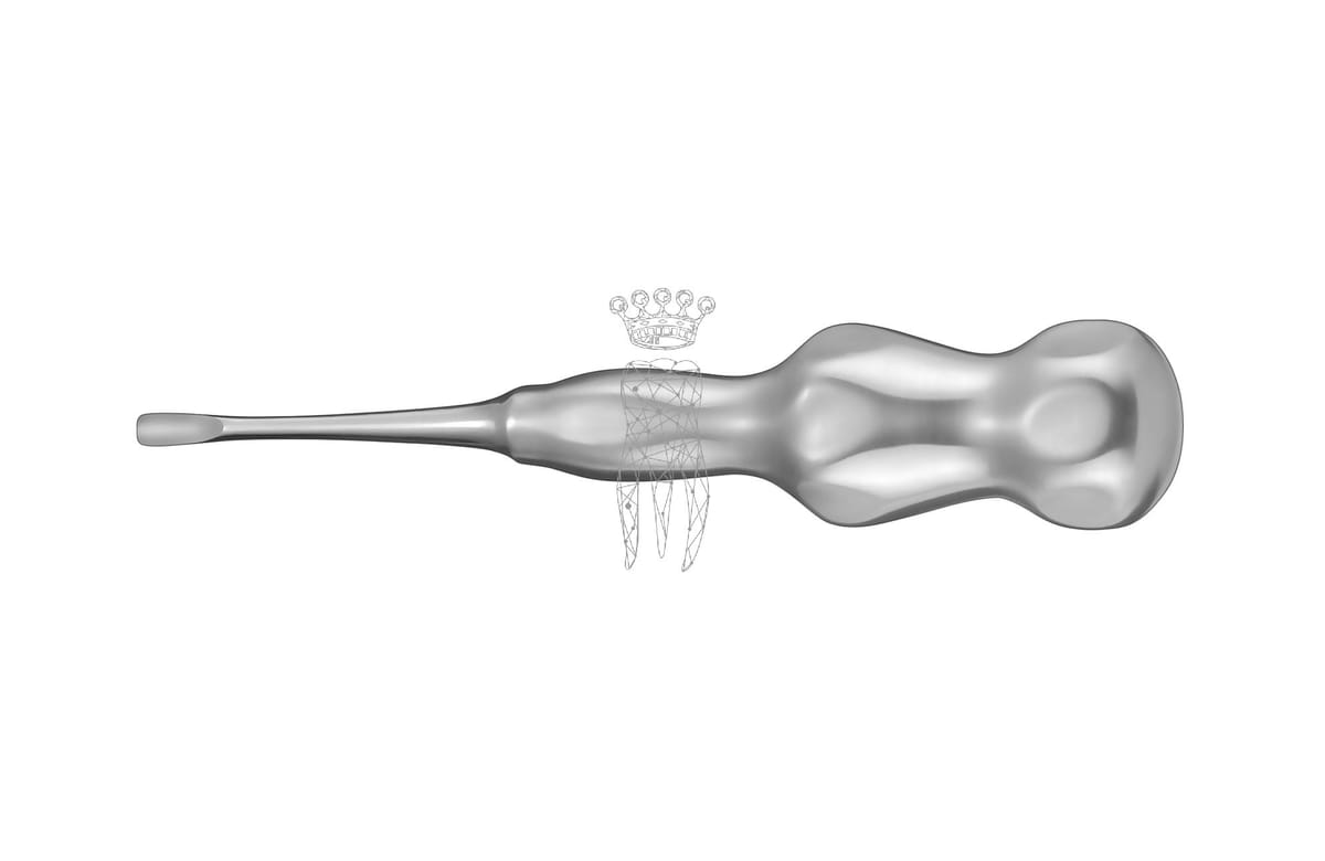 Luxationsinsinstrument Handform gebogen 5.0mm – Carl Martin, Wurzelheber