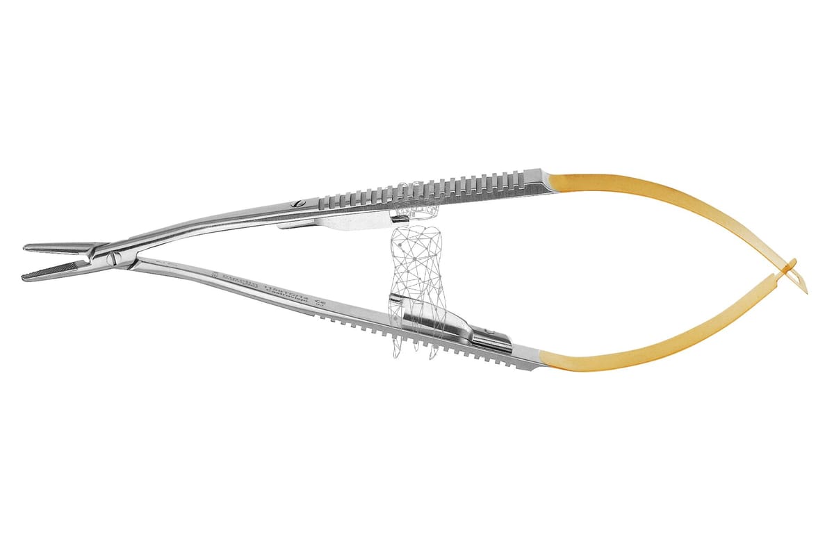 Nadelhalter Castroviejo gebogen 18cm TC – Carl Martin