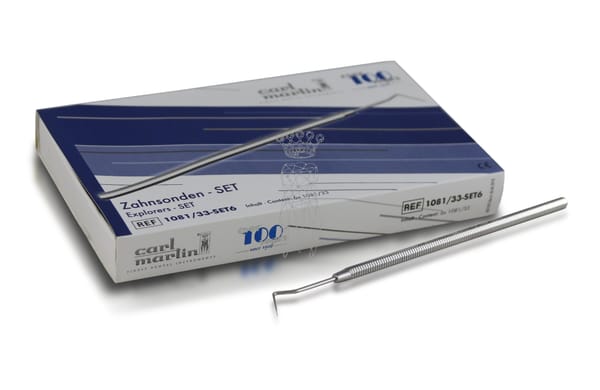 6er-SET Zahnsonde Standard Oktag.-Griff