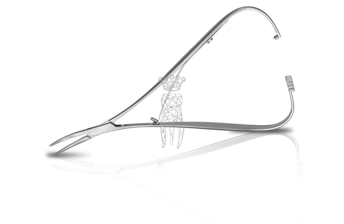 Ligaturen-Nadelhalter RS 14cm lingual leichtgängig grazil - gebogen – Carl Martin, Other Filling Instruments