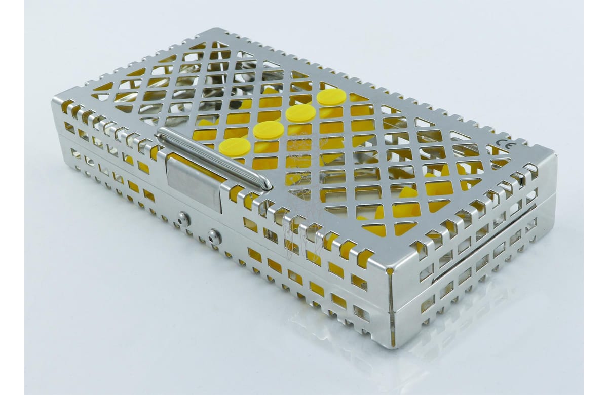 Steri-Wash-Tray 190x92x34mm 6 Instrumente - Silikon gelb – Carl Martin, Trays, Sterilization Containers and Accessories
