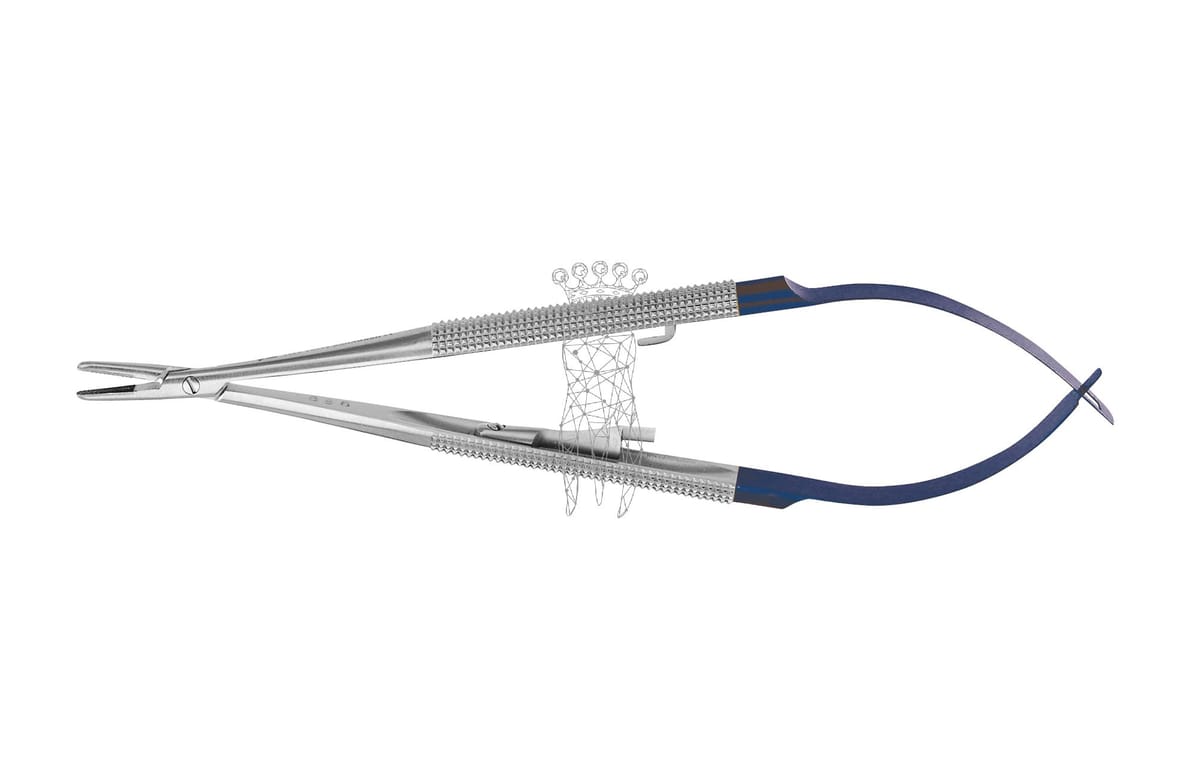 Nadelhalter Barraquer 18cm RH mit Rundgriff – Carl Martin, Accessories for Suture Materials