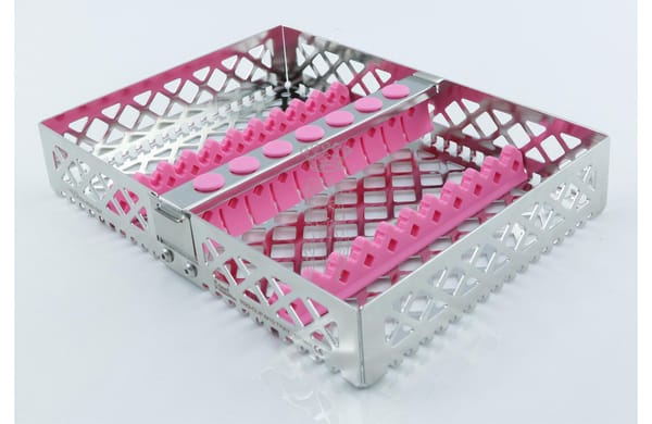 Steri-Wash-Tray 190x140x34mm 10 Instrumente - Silikone pink
