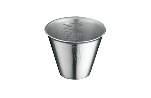 Medizinbecher Edelstahl 50ccm Boden Ø 30mm - Top Ø 55mm - Höhe 48mm