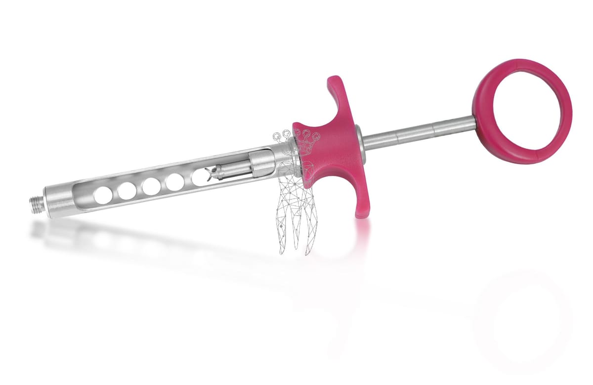Zylinderampullenspritze CRAW pink – Carl Martin, Zylinderampullenspritzen