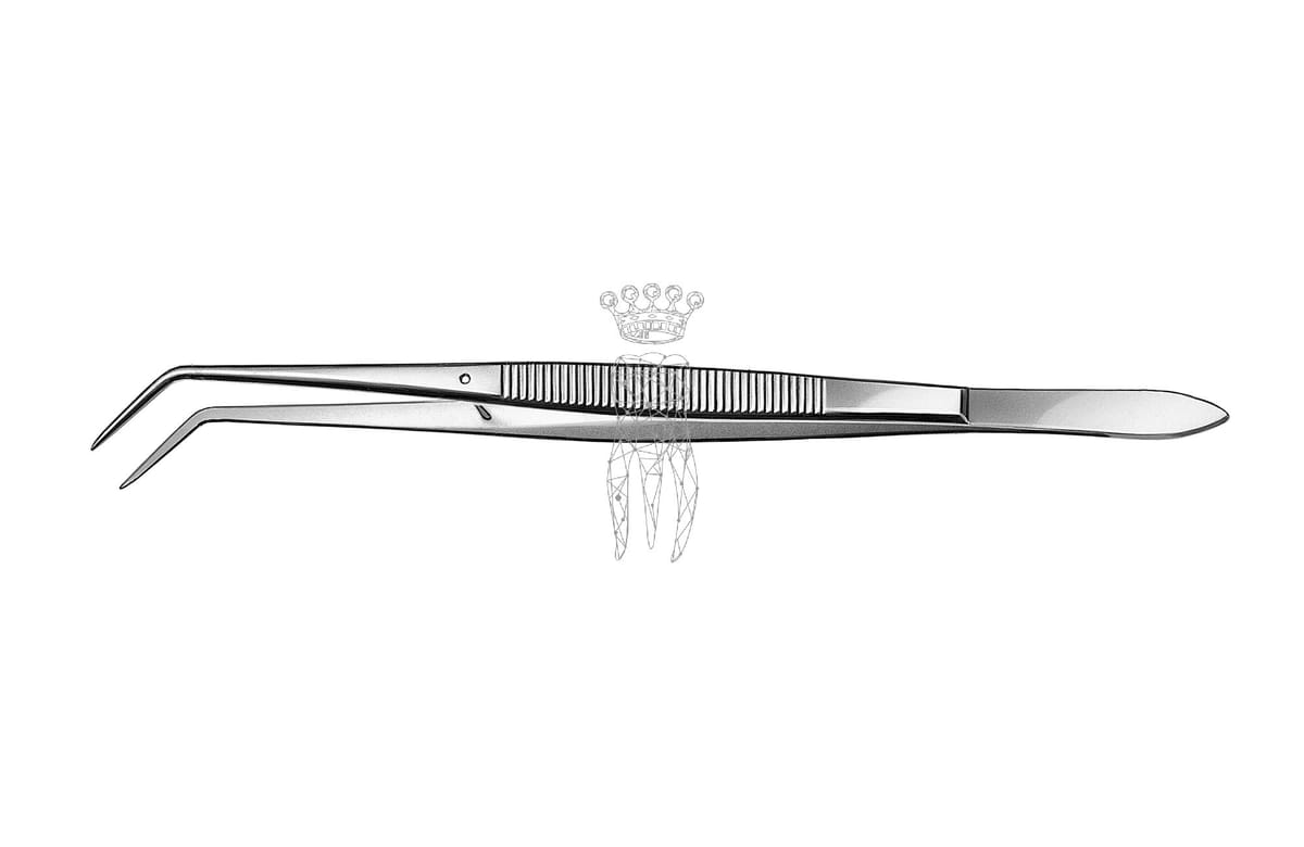 Pinzette glatt Flagg – Carl Martin, Tweezers