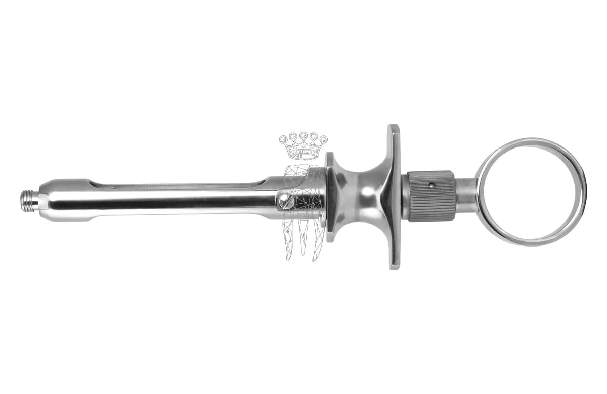 Zylinderampullenspritze rostfrei 3 Aspirationshaken - selbstaspirierend – Carl Martin, Cartridge Syringes