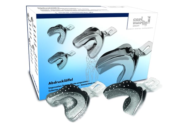 10erSET Abdrucklöffel Ehricke gelocht OK/UK 0,1,2,3,4