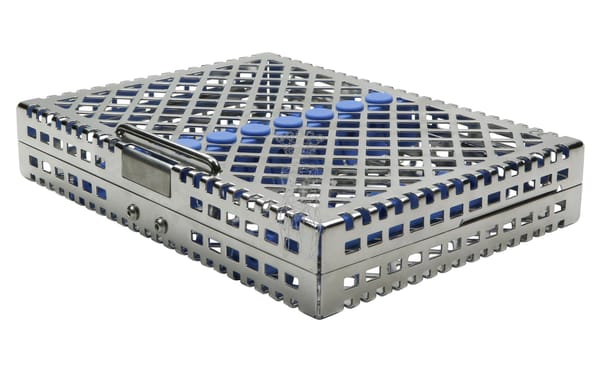 Steri-Wash-Tray 190x140x34mm 10 Instrumente - Silikon blau