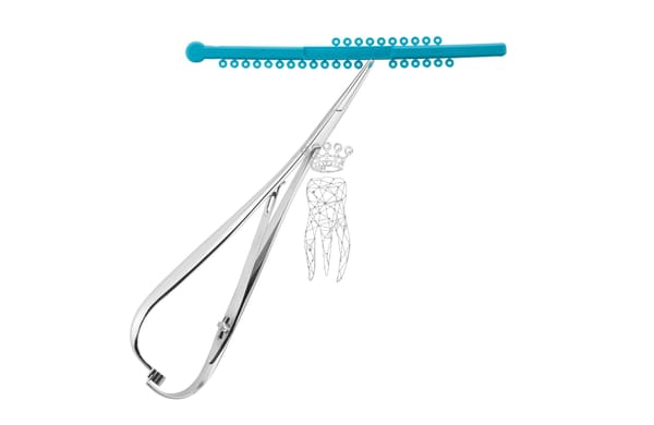 Ligaturen-Nadelhalter RS 14cm leichtgängig grazil - gerade