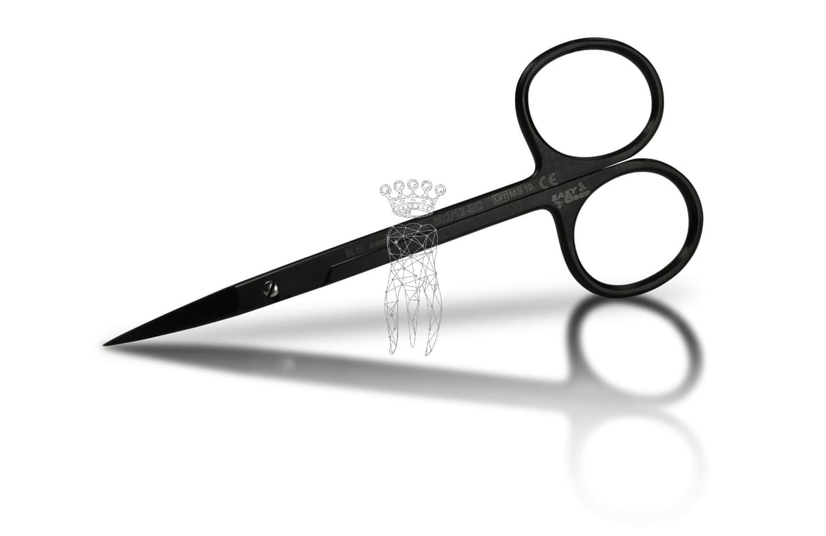 EasyClean ZF-Schere gebogen 12cm IRIS mit grossen Ringen – Carl Martin, Gingivektomiemesser - Zahnfleischscheren