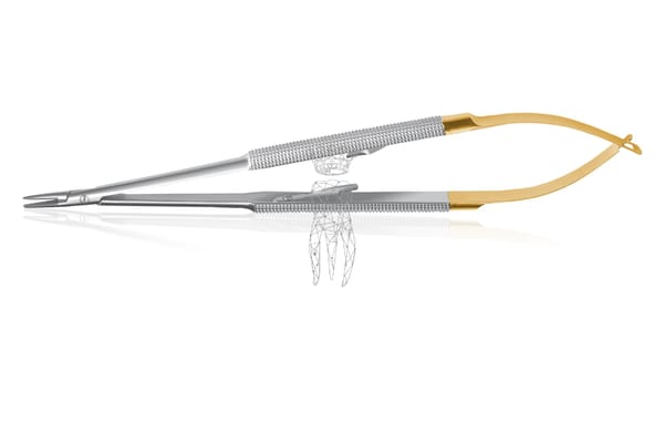 Nadelhalter Barraquer 18cm TC mit Rundgriff