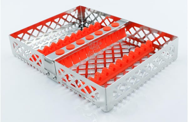 Steri-Wash-Tray 190x140x34mm 10 Instr. - Silikone orange