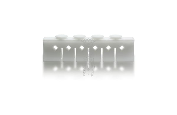 Silikon Niederhalter 3029-S + CLIP-S 6 Instrumente - weiß