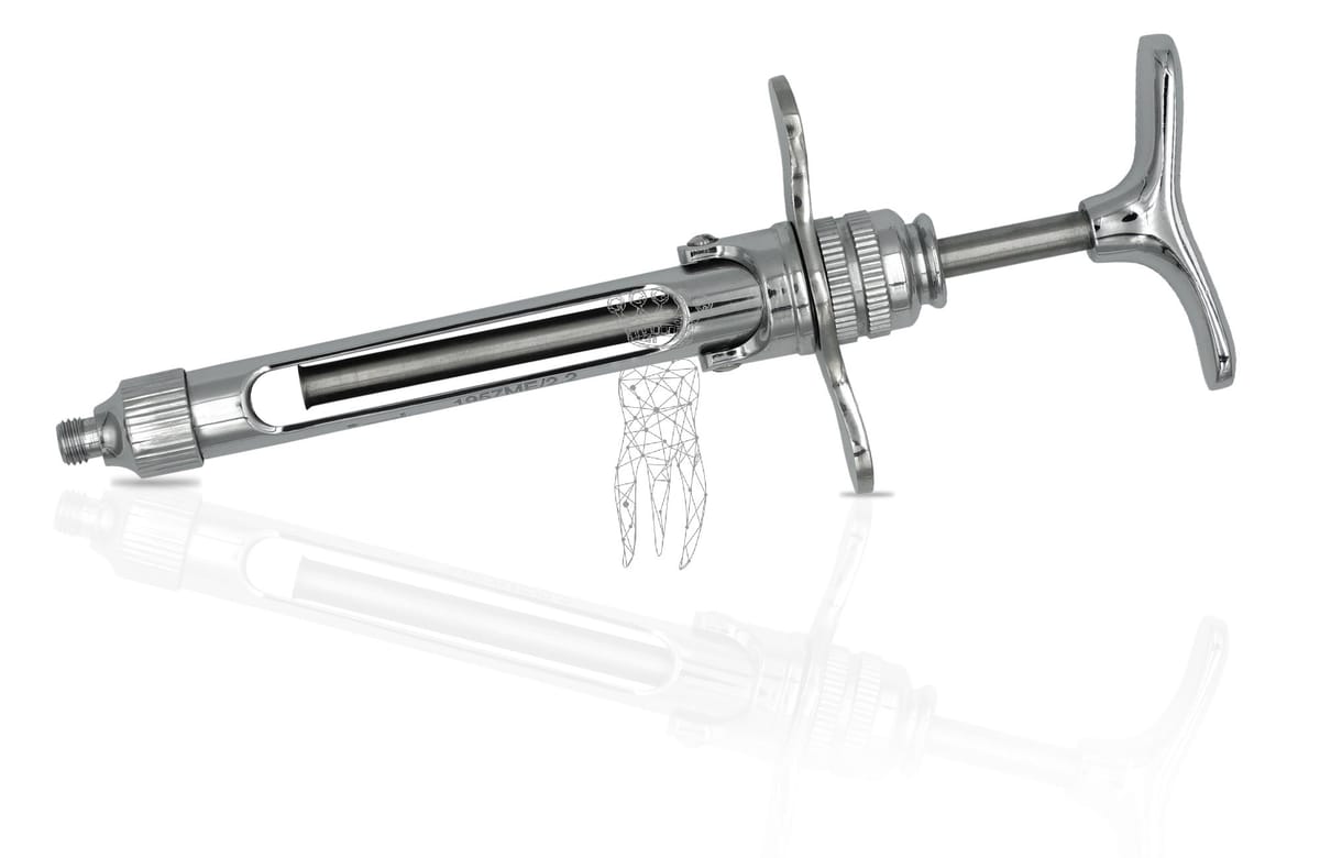 Zylinderampullenspritze 2.2ml metrisches Gewinde-ohne Selbstaspiration – Carl Martin, Cartridge Syringes