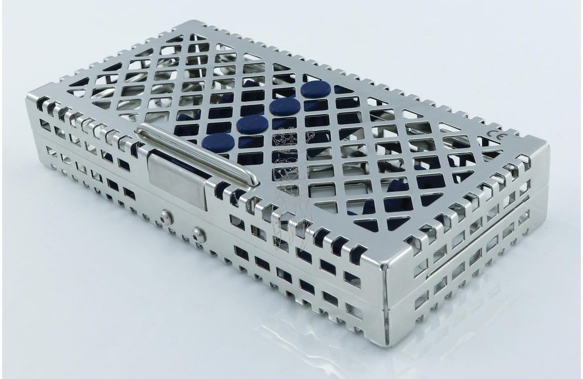 Steri-Wash-Tray 190x92x34mm 6 Instrumente - Silikon blau – Carl Martin, Trays, Sterilization Containers and Accessories