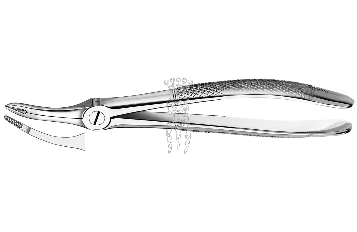 Zahnzange Haftprofil OK Wurzeln – Carl Martin, Extraction Forceps Upper Jaw