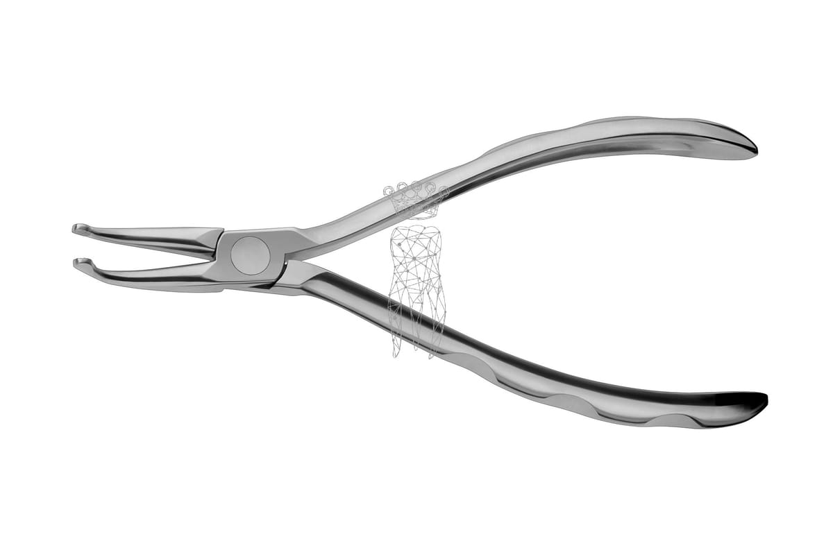 How Zange abgewinkelt 14.5cm mit kreuzverzahnten Arbeitsenden – Carl Martin, Zangen