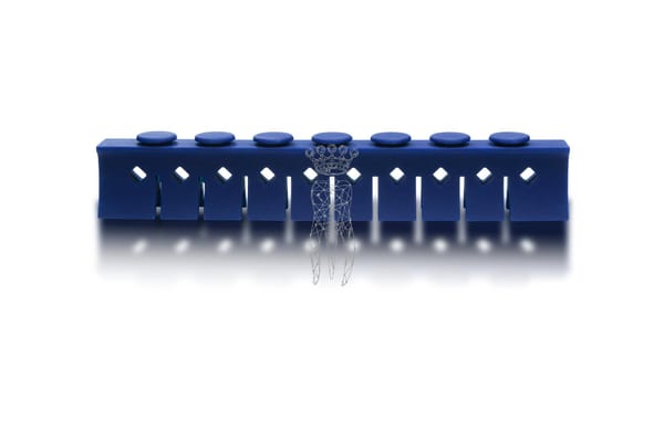 Silikon Niederhalter 3029-L + M 10 Instrumente - blau
