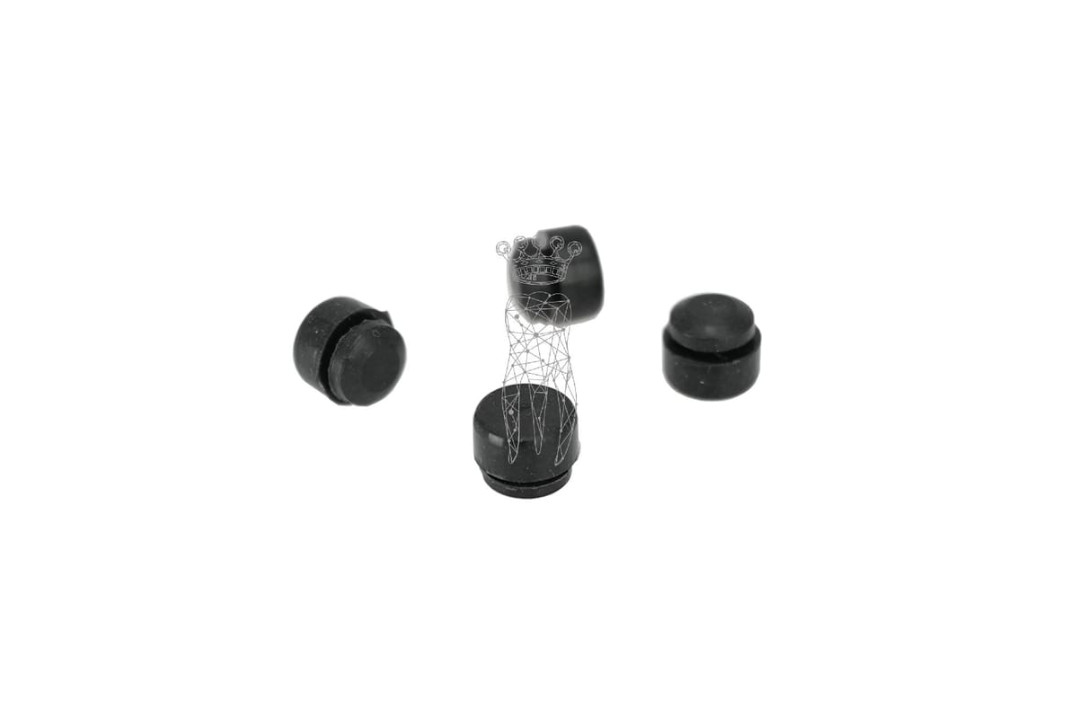 Silikon Füße für Trays 3029 Ø 8.5mm - 4 Stück - schwarz – Carl Martin, Accessories for Automatic Mixing Units