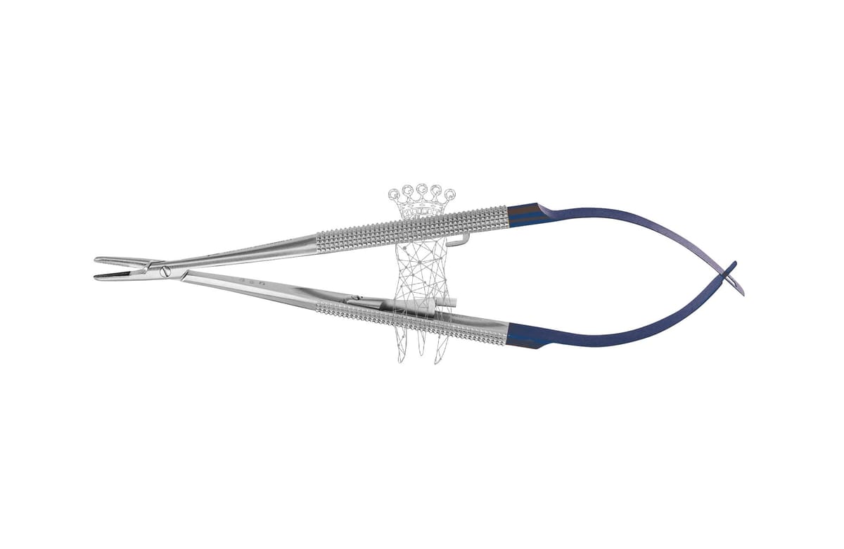 Nadelhalter Barraquer 14cm RH mit Rundgriff – Carl Martin